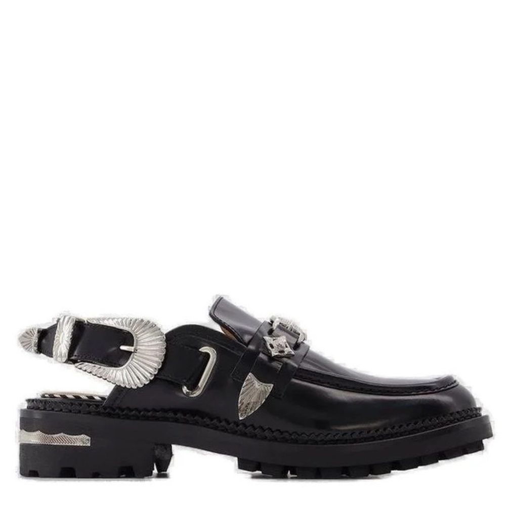 Toga Pulla Round-Toe Slingback Mule Loafers